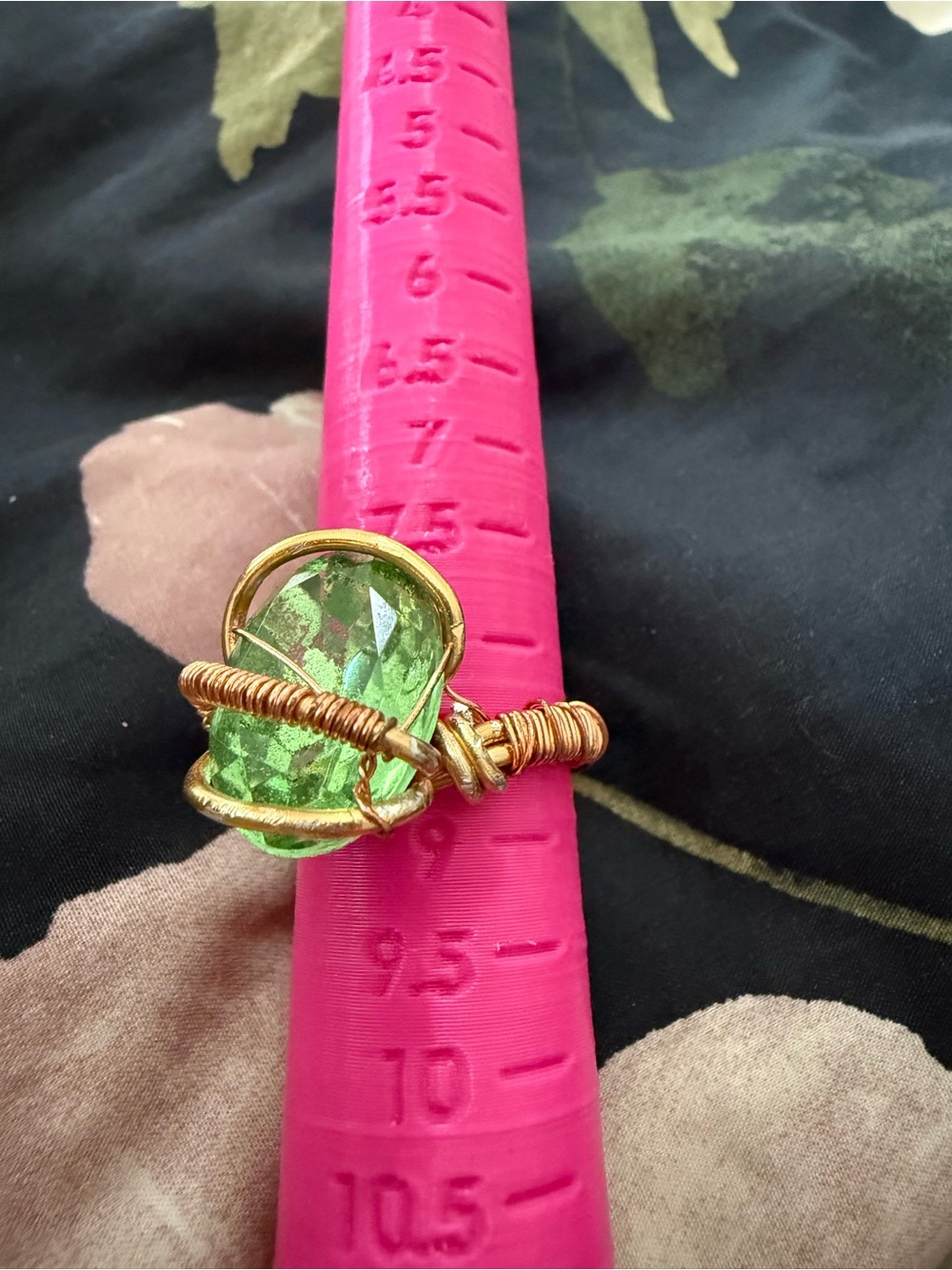 Wire Wrapped Crystal Ring - Picture 6 of 7
